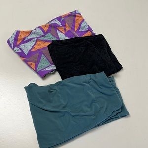 Lularoe one size leggings set of 3